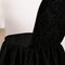 1 Piece Black Floral Damask Jacquard Polyester Banquet Skirt Chair Cover for Elegant Events